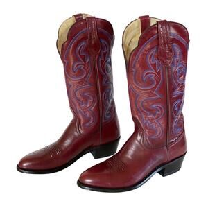 Dan Post Women’s 7.5 B Cordovan Leather Western Cowboy Boots 052505 Red